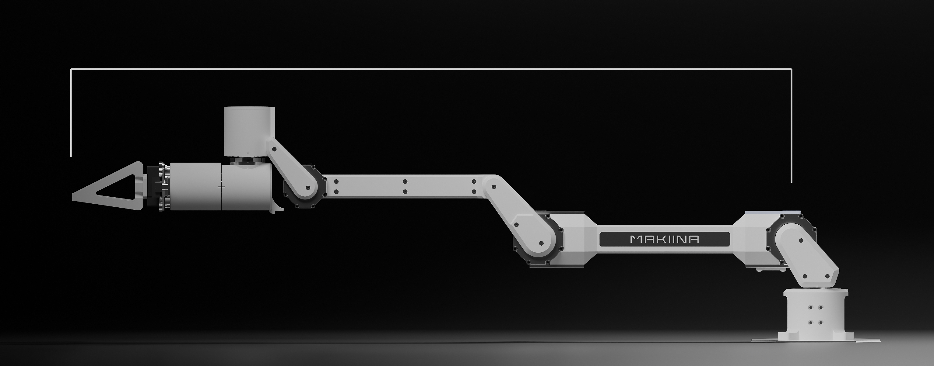 MAKIINA arm at full extension, 720 mm reach